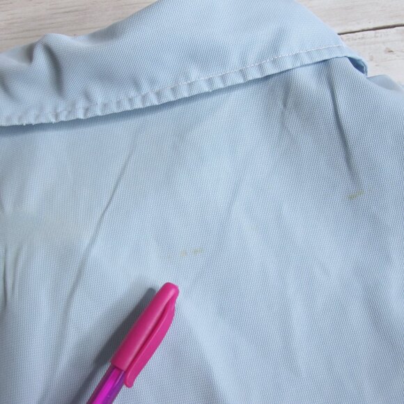 Crest Vintage Women's Blue Tunic Smock Top Size M Retro Diner Cafe Waitress - Picture 6 of 6